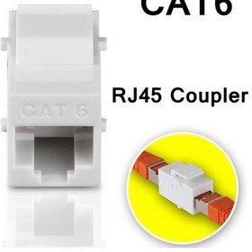 Resim RJ45 Cat6 Konnektör Keystone Jack Dişi Dişi Ara Uzatma - 50 Adet 