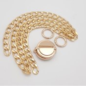 Resim angel çanta aksesuar Light Gold Renk Orta Kalınlık Zincir Set No:12 