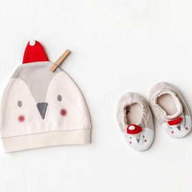 Resim Nessiworld Andywawa AC25348 Penguin Bebek Şapka Takım Ekru 