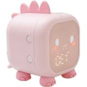 Resim Pazly Gece Işıklı Uyku Eğitmeni Çocuklar İçin Dijital Çalar Saat Pembe 