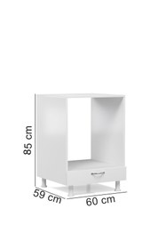 Resim Ardeno Çekmeceli Ankastre Fırın Mutfak Dolabı 