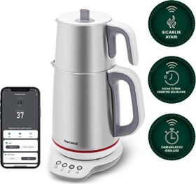 Resim Royaltea Smart 1790H Inox Konuşan Çay Makinesi (Wi-Fi) 