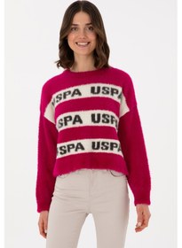 Resim U.S. Polo Assn. Kadın Fuşya Bisiklet Yaka Kazak 50294259-VR023 