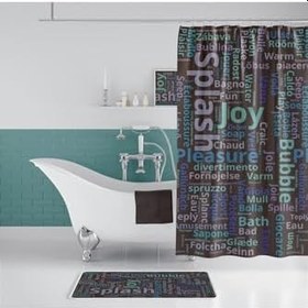 Resim World Cloud Banyo Paspas Ve Tek Kanat Duş Perdesi 1x180x200 Set 