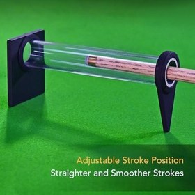 Resim Bilardo Havuz İnme Eğitmeni Uygulama Aracı Yüksek Orta Düşük Vuruşlar Için Ayarlayıcılara Sahip Akrilik şeffaf Tüp Hedefleme Ve Top Kontrol Becerileri 