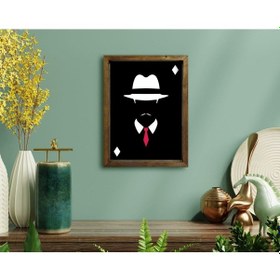Resim Bk Home Godfather Baba Tasarımlı Doğal Masif Ahşap Çerçeveli Tabl (551060574) 