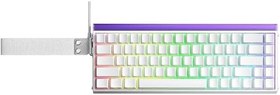 Resim Aula Hero 68 He Manyetik Klavye Rapid Trigger Meteor Switch 8000Hz RGB Neon TKL Hot Swap Oyuncu Klavyesi Beyaz 