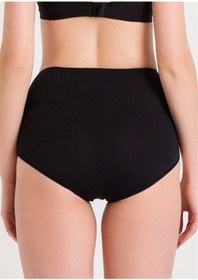 Resim Beli Dantelli Yüksek Bel Hamile Külotu - Siyah / XL 