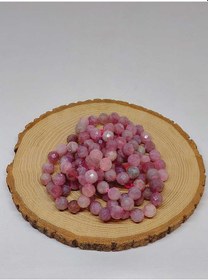 Resim Madagaskar Pembe Kuvars Taşı Royal Quality Faset Kesim Dizi 10mm Çok REnkli 