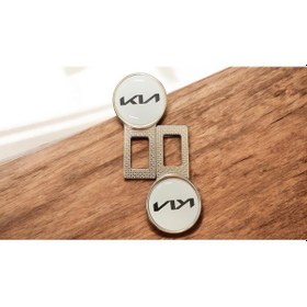 Resim Kia Yeni Logolu Ikaz Ses Susturucu Metal Toka 2 Adet 