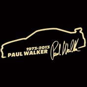 Resim Fırçalanmış Altın-2 Adet-araba Etiket Vinil 13 5 Cm Paul Walker Hızlı Ve Öfkeli Moda Yansıtıcı Etiket Araba Komik 3d Et 