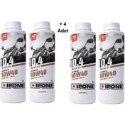 Resim Ipone 10.4 10W40 4T Sentetik Motosiklet Yağı 1 Litre (4 Adet) 