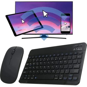 Resim Alfa MEC Apple Ipad Air 2 9.7 Uyumlu Kablosuz Bluetooth Klavye+Mouse Set 