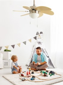 Resim DLC GROUP DLC MİSTRAL TAVAN VANTİLATÖRÜ GÜMÜŞ 76 CM 