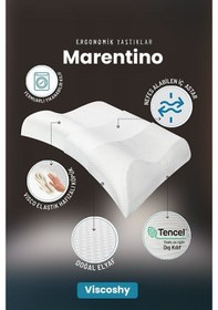 Resim Viscoshy Marentino Gelişmiş Ergonomik Ortopedik Visko, Lüks, Visco Yastık Beyaz 