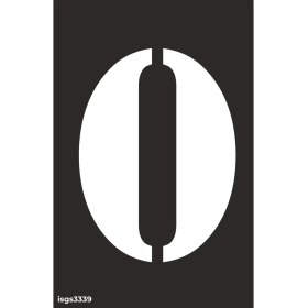 Resim İsg Tabelam 9x15cm/kompozit/0 Rakamı Boyama Şablonu Set 2 