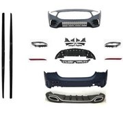 Resim Mercedes W177 HB A Serisi İçin Uyumlu Amg Set ( Ön Arka Tampon-Diamond Panjur-Marşpiyel-Egzozlar) 