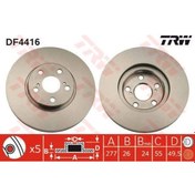 Resim TRW DF4416 FREN DİSKİ ÖN AVENSIS 03-08 1.6 VVTI HAVALI 277mm 
