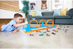 Resim Hot Wheels Track Creator Üçlü Çember Pist Seti JDW39 