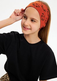 Resim Babygiz Kız Pamuklu Penye, Kaymaz, Terletmez, Ultra Hafif, Esnek Panda Desenli Saç Bandı Bandana 