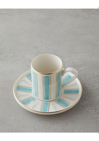 Resim English Home Serenade Bone Porselen 4 Parça 2 Kişilik Kahve Fincan Takımı 90 Ml Mavi Gold Altın - Mavi 