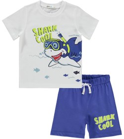 Resim Civil Boys Shark Cool Baskılı 2-5 Yaş Pijama Takımı - Beyaz - Beyaz / 2-3 Yaş 