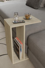 Resim alpaevmobilya C Tasarım Koltuk Yanı Sehpa, Kitaplıklı, Modern Laptop & Kahve Sehpası, Orta Sehpa, Yan Sehpa 