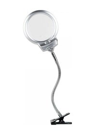 Resim 2.5x130 Mm 5x24 Mm Led Aydınlatmalı Büyüteç,masa Üstü Metal Hortum Mandallımg15124c 