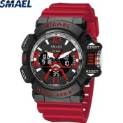 Resim Hanyang Kırmızı Vintage Erkekler Askeri Izle Smael Üst Marka Rahat Spor Tarzı Dijital Saat Pu Bant Izle Erkekler Orijinal 50 M Su Geçirmez Kol Saati (Yurt Dışından) 