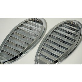 Resim Arazi Off Road Binek Araç Ön Kaput Gümüş Krom Air Flow Rüzgarlık 