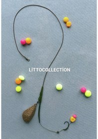 Resim Midye Kurşunlu Sazan Rig Takımı Sarı Esp Mısır Ve Pembe Pop Up 