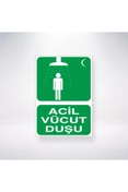 Resim Reysa Tasarım Acil Vücut Duşu 21x35 Arkası Arkası Yapışkanlı Sticker 