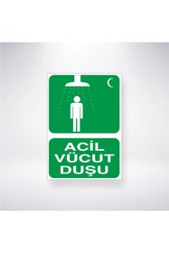Resim Reysa Tasarım Acil Vücut Duşu 21x35 Arkası Arkası Yapışkanlı Sticker 