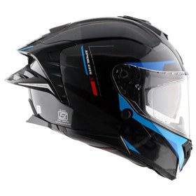 Resim AXOR Brutale Kryptic Kask Black Blue - Pinlock Dahil 