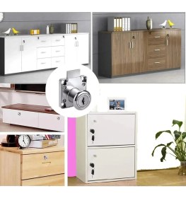 Resim Nublado Kare Çekmece Kilidi Dolap Mobilya Kilit 2 Anahtarlı Mandallı Dolabı Kilitle Metal 