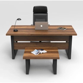 Resim L'occi Concept March AB Metal Ofis Çalışma Masası Sehpa 2'li Büro Masa Takımı Barok MR07-BA 