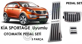 Resim Kia Sportage Otomatik Pedal Set Orjinal Style 3 Parça Geçmeli 