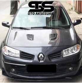 Resim Renault Megane 2 Uyumlu Piano Black Kaput Üstü Havalandırma Izgarası 