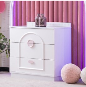 Resim Şifonyer, Dolunay 3 Çekmeceli Şifonyer - Pembe 