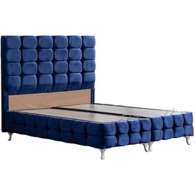 Resim Setaymobilya Baza, Duke Lux Çift Kişilik Lacivert Baza + Başlık, Setay 