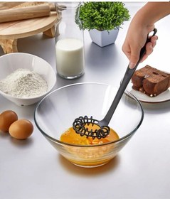 Resim Pratik Spiral Çırpıcı Un- Yumurta - Krema Karıştırıcı Siyah 