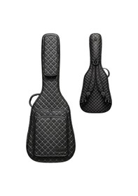 Resim Klasik Gitar Çantası-kılıfı-kalın-gigbag-beyaz Kapitoneli-suni Deri 