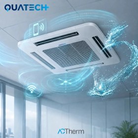 Resim Quatech Multi Split Klima 12.000 + 24.000 Btu/h | 1 Dış Ünite 36000 Btu/h A++ Enerji Sınıfı Kaset Tipi Inverter Klima 