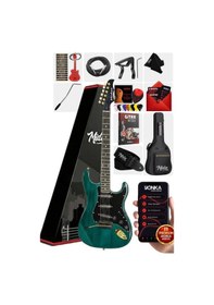 Resim Midex GLC-40GR Profesyonel Elektro Gitar Yeşil (Stand Gigbag Askı) 