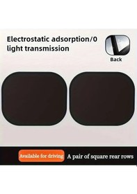 Resim Fochsia Araç İçin Elektrostatik Yapışkanlı Katlanır Yan Pencere Güneşlikleri Seti 