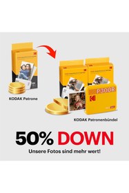 Resim Kodak Mini 3 Retro Mobil Fotoğraf Yazıcısı (7,6x7,6cm) - Siyah 