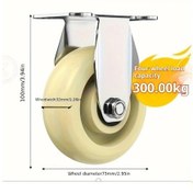 Resim Dashanshop 2 Adet Endüstriyel Direksiyonlu Döküm Tekerlek 3 İnç Mobilya Ve Ekipman İçin 
