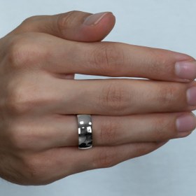 Resim Takı Dükkanı 8 mm Geniş Bombeli Gümüş Alyans Söz Nişan Yüzüğü wr21-1 