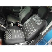 Resim KNB Yeni Caddy Koltuk Kılıfı Tutya Siyah Beyaz Nakışlı 2019 Yılı Ve Sonrası 