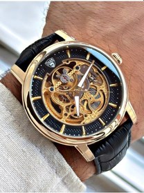 Resim Tı-591d Tıger Otomatik Çelik Erkek Saati Altın 